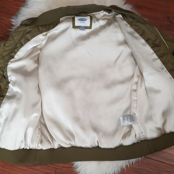 Old Navy Olive Green Bomber Jacket - Picture 3 of 6